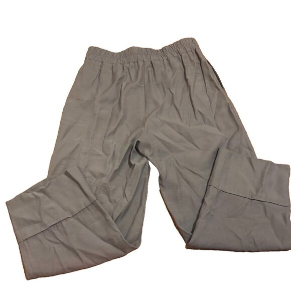 Zara Women’s Gray Cropped Pants Wide Leg w/ Pockets SUPER SOFT - Size M - Picture 2 of 5